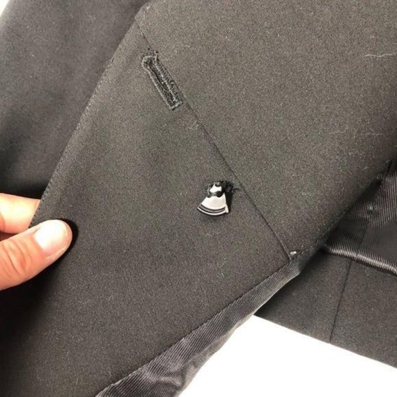 BCBGMaxazaria crop black tuxedo blazer jacket Smal - Picture 4 of 8